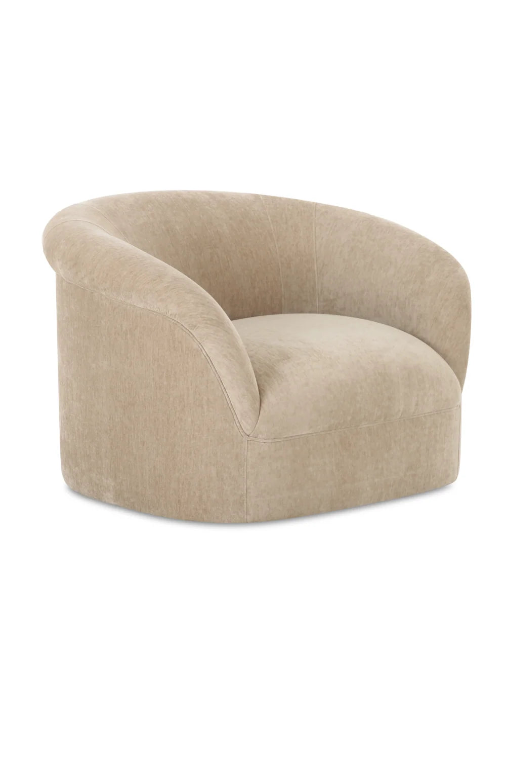 Luxury Velvet Rolled Arm Lounge Chair Modern Italian Style for Villa