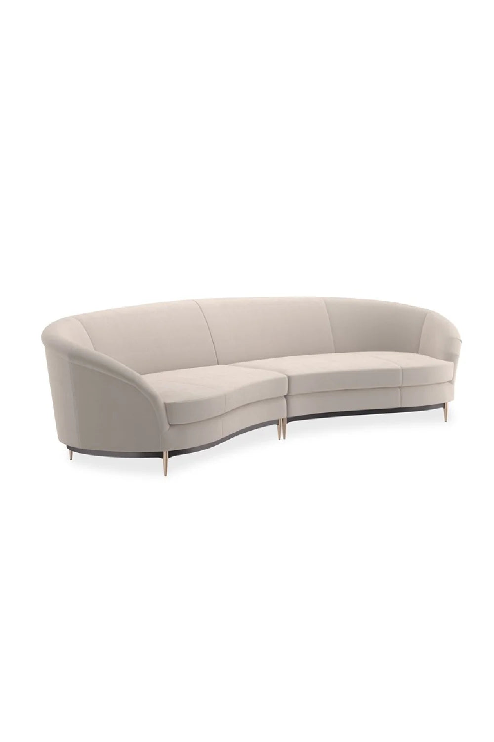 Luxury Velvet Sectional Sofa Modern Italian Style for Villa