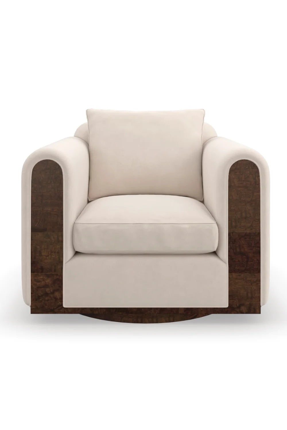 Luxury Velvet Swivel Lounge Chair Modern Italian Style for Villa
