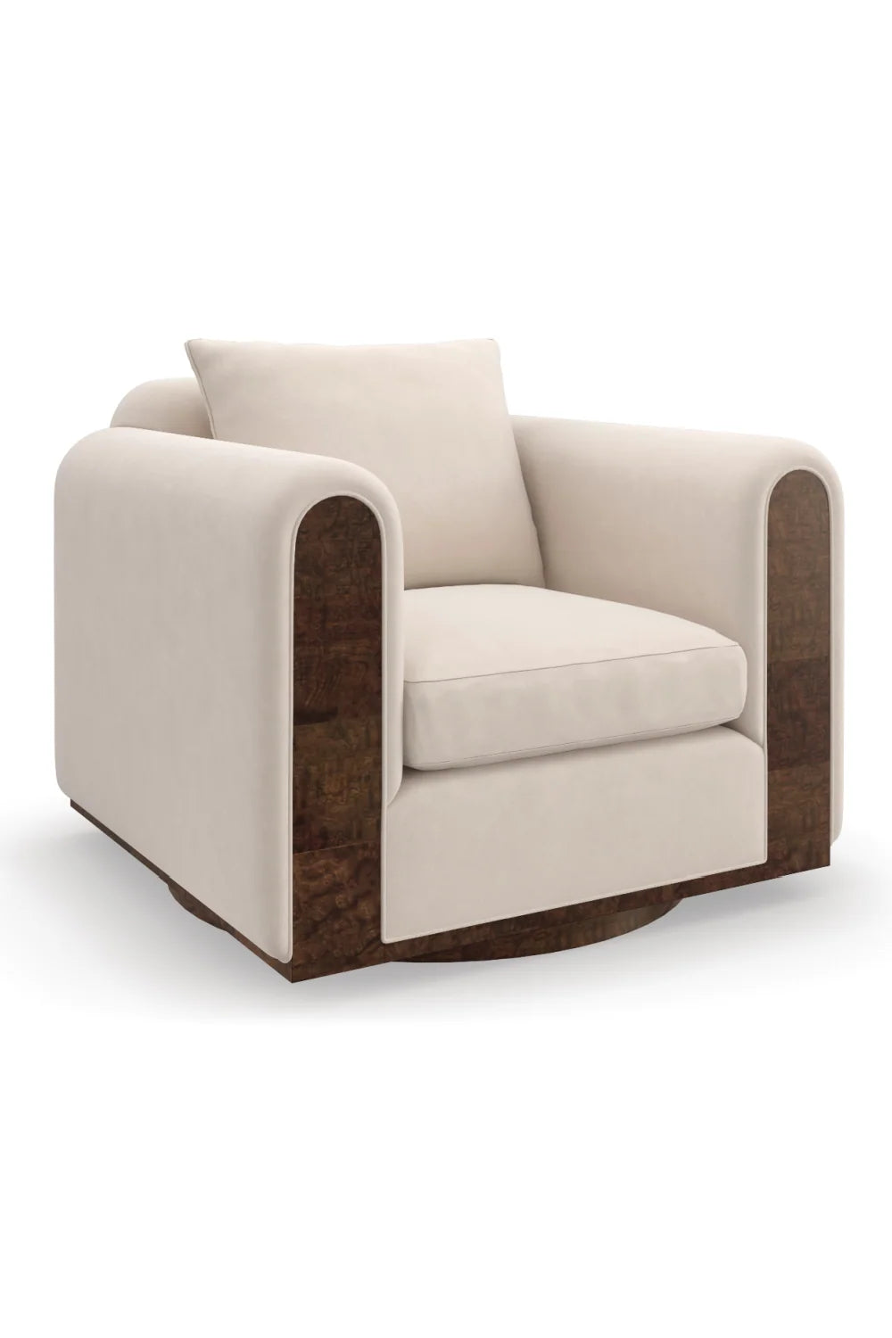 Luxury Velvet Swivel Lounge Chair Modern Italian Style for Villa