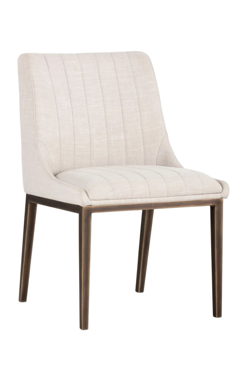 Luxury Vertical Stitched Dining Chair European Style for Villa
