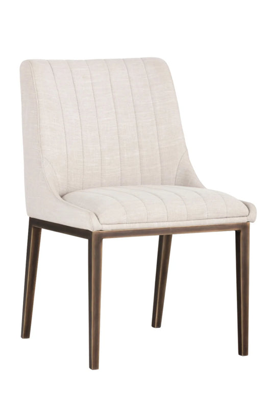 Luxury Vertical Stitched Dining Chair European Style for Villa