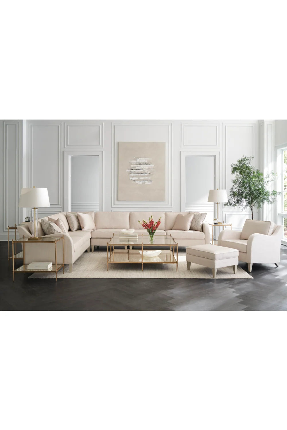 Luxury Victoria Fabric Sectional Sofa Modern Italian Style for Villa