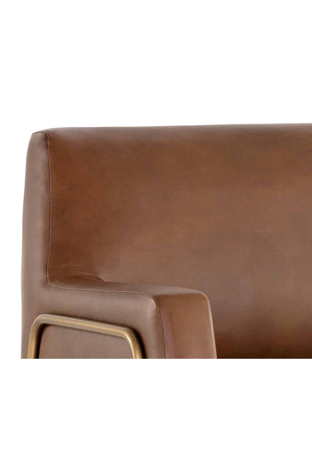 Luxury Vintage Brown Leather Lounge Chair Modern Italian Style for Villa