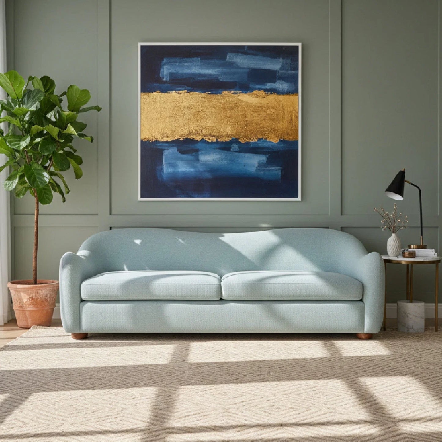 Luxury Vintage Inspired Fabric Sofa Modern Italian Style for Villa