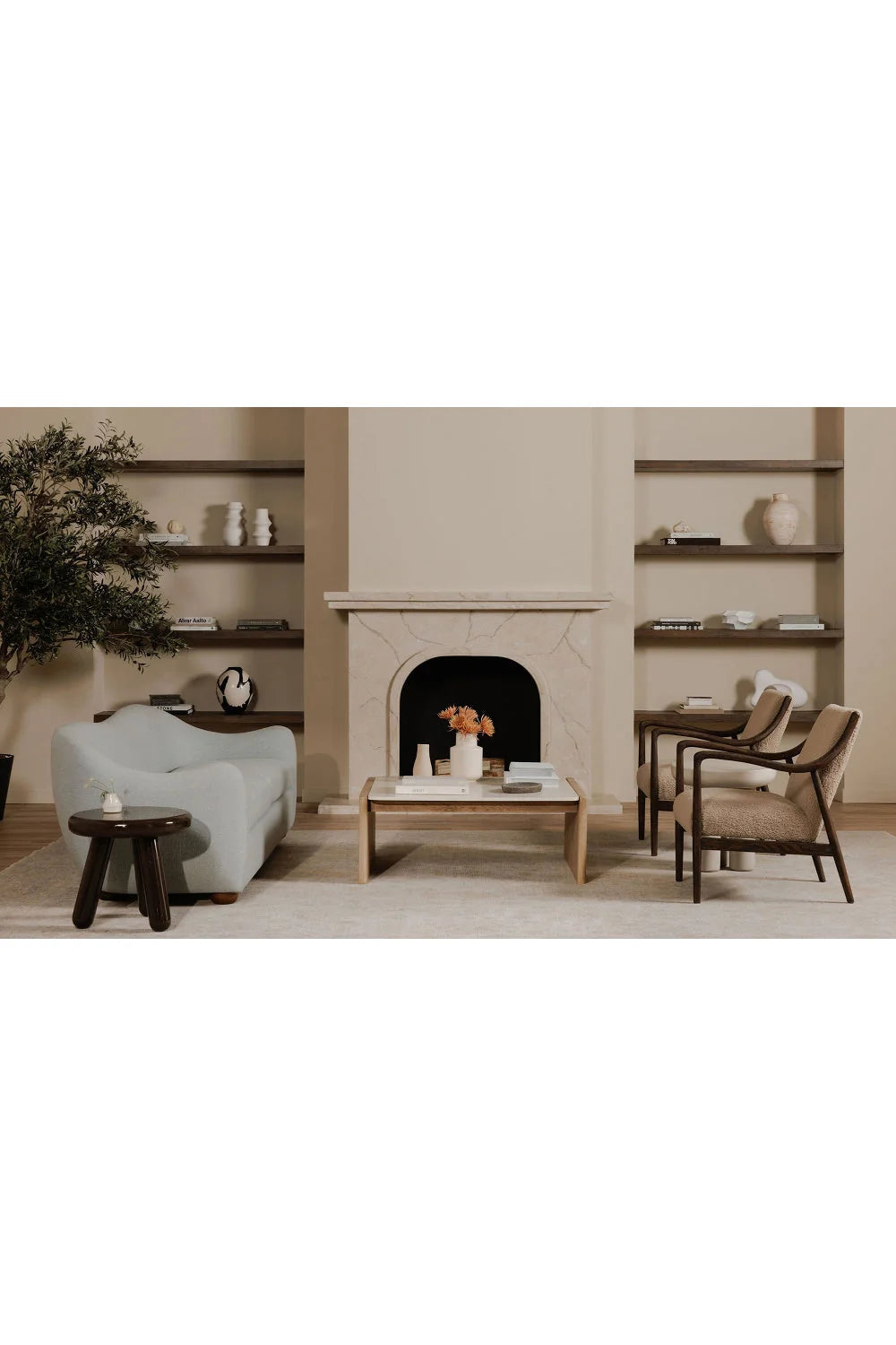 Luxury Vintage Inspired Fabric Sofa Modern Italian Style for Villa