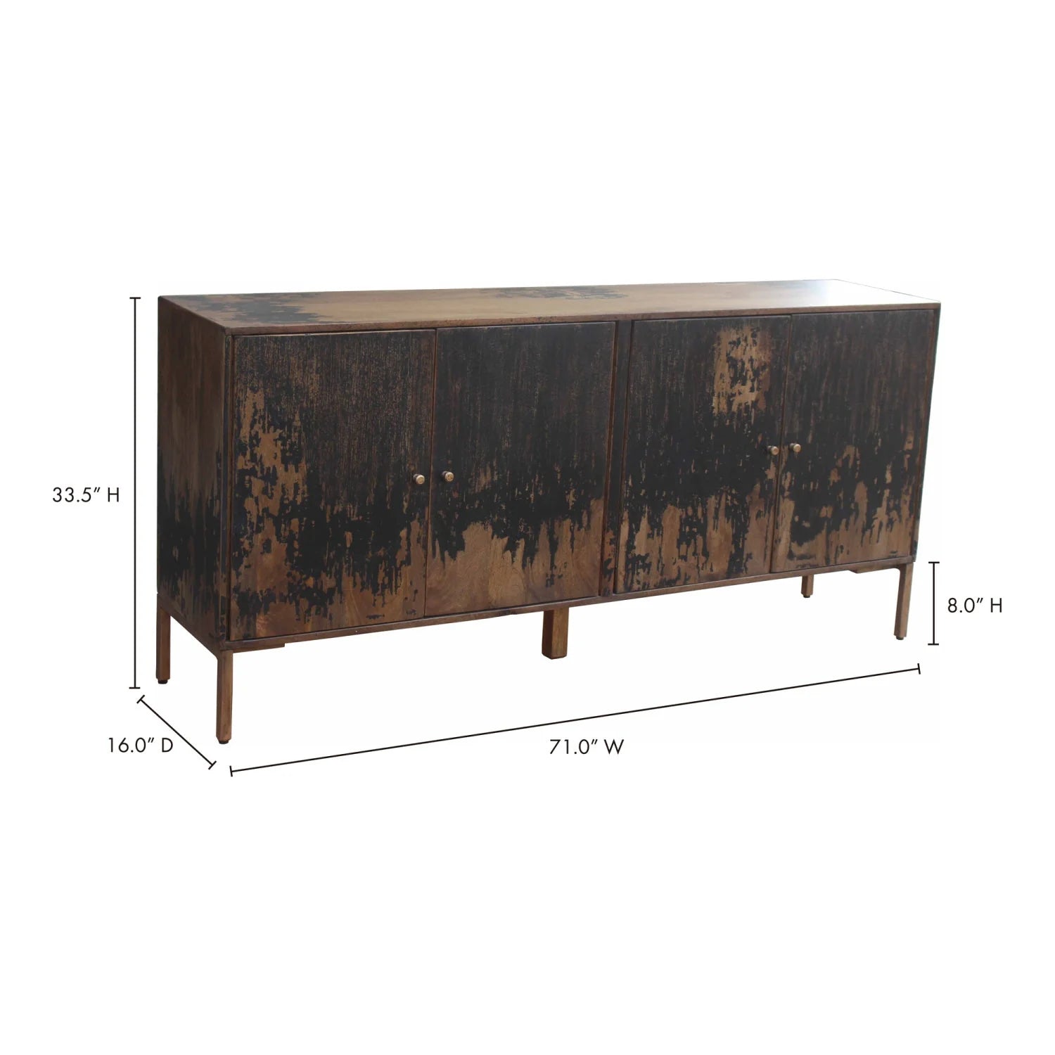 Luxury Vintage Wooden Sideboard European Style for Villa