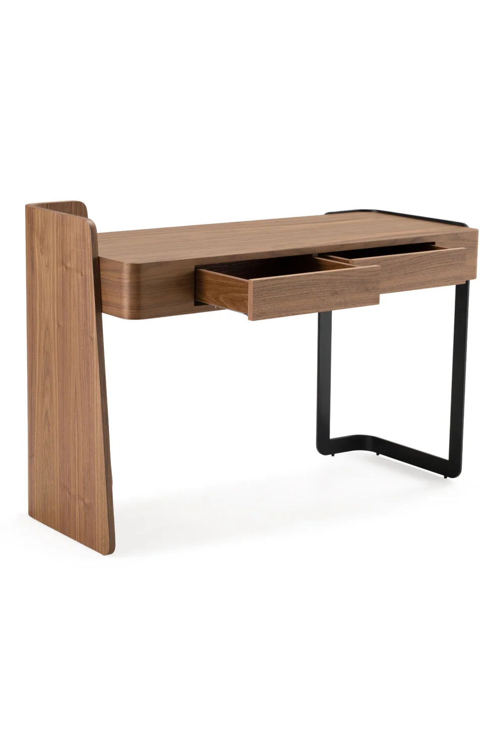 Luxury Walnut 2-Drawer Modern Desk European Style for Villa