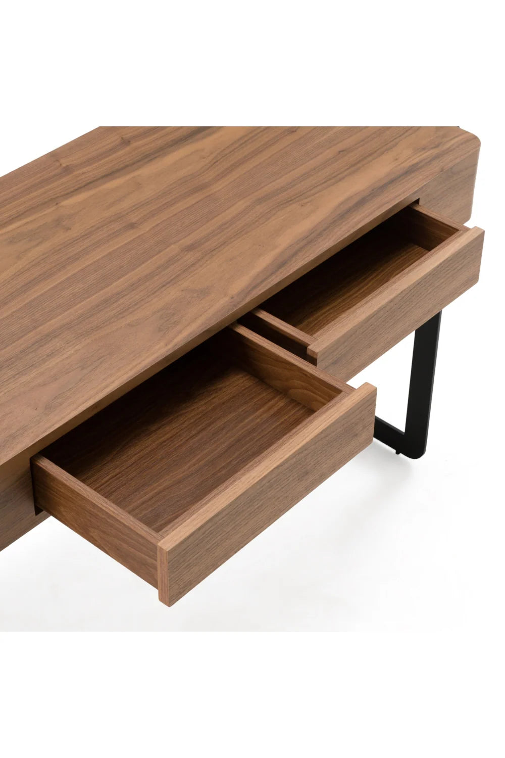 Luxury Walnut 2-Drawer Modern Desk European Style for Villa