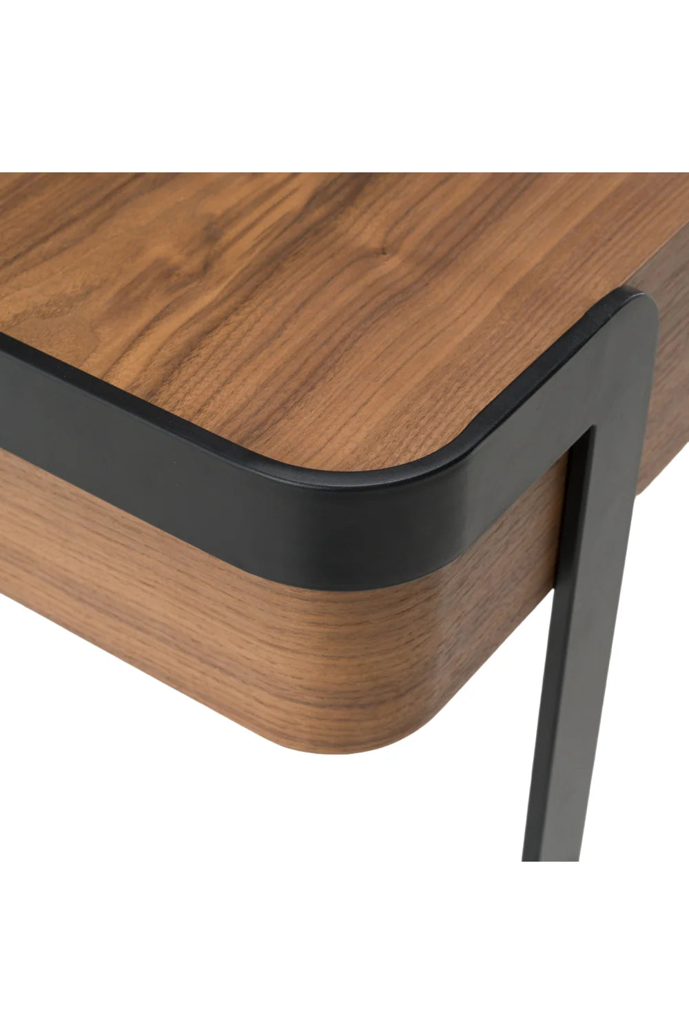 Luxury Walnut 2-Drawer Modern Desk European Style for Villa