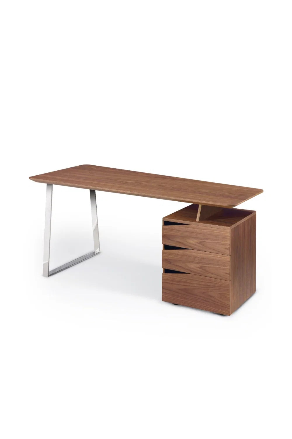 Luxury Walnut 3-Drawer Modern Desk European Style for Villa