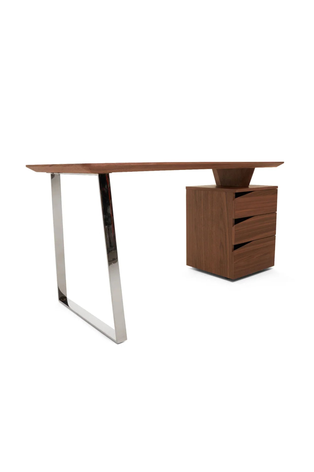 Luxury Walnut 3-Drawer Modern Desk European Style for Villa