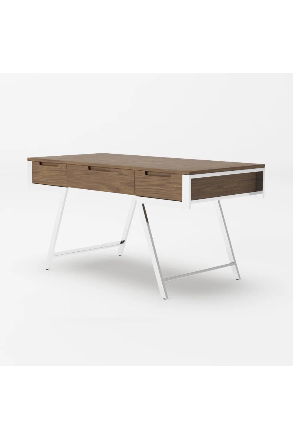 Luxury Walnut 3-Drawer Modern Desk European Style for Villa