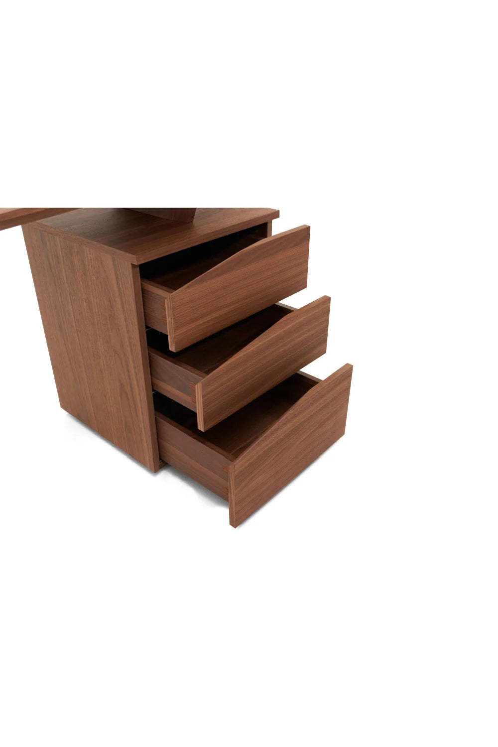 Luxury Walnut 3-Drawer Modern Desk European Style for Villa
