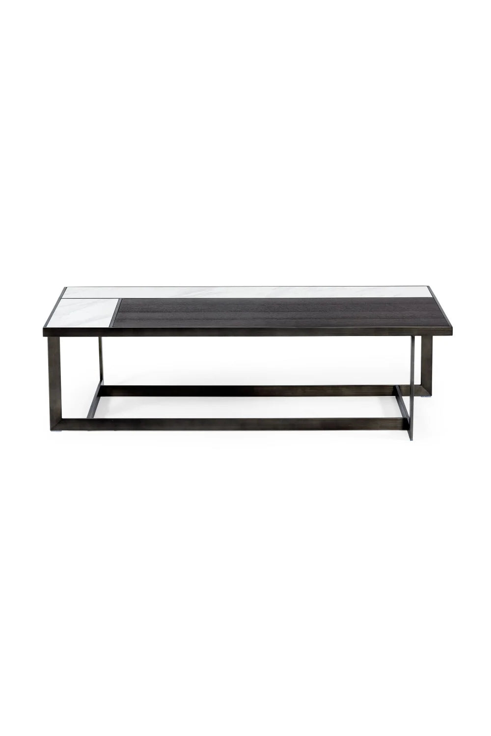 Luxury Walnut and Marble Coffee Table Modern Italian Style for Villa