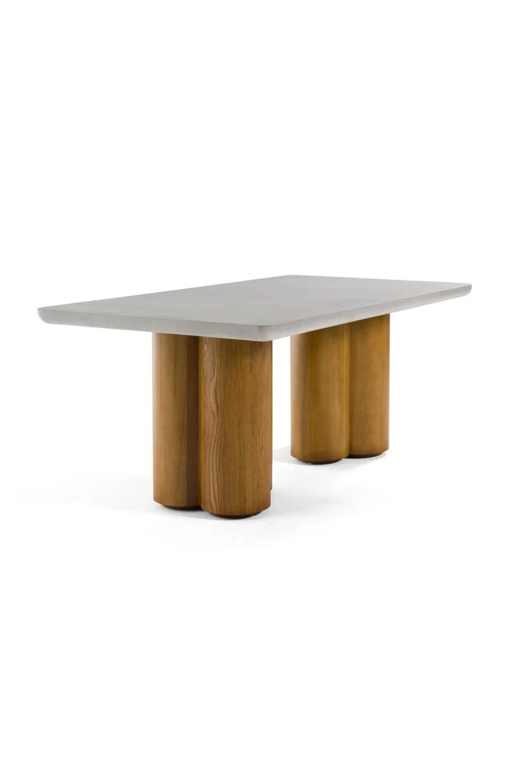 Luxury Walnut Base Rectangular Dining Table Modern Italian Style for Villa