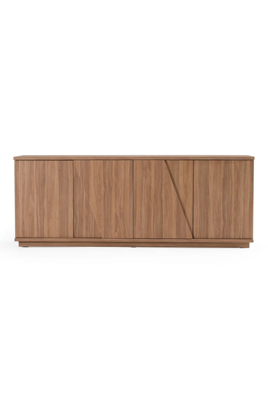 Luxury Walnut Caracalla 4-Door Sideboard European Style for Villa