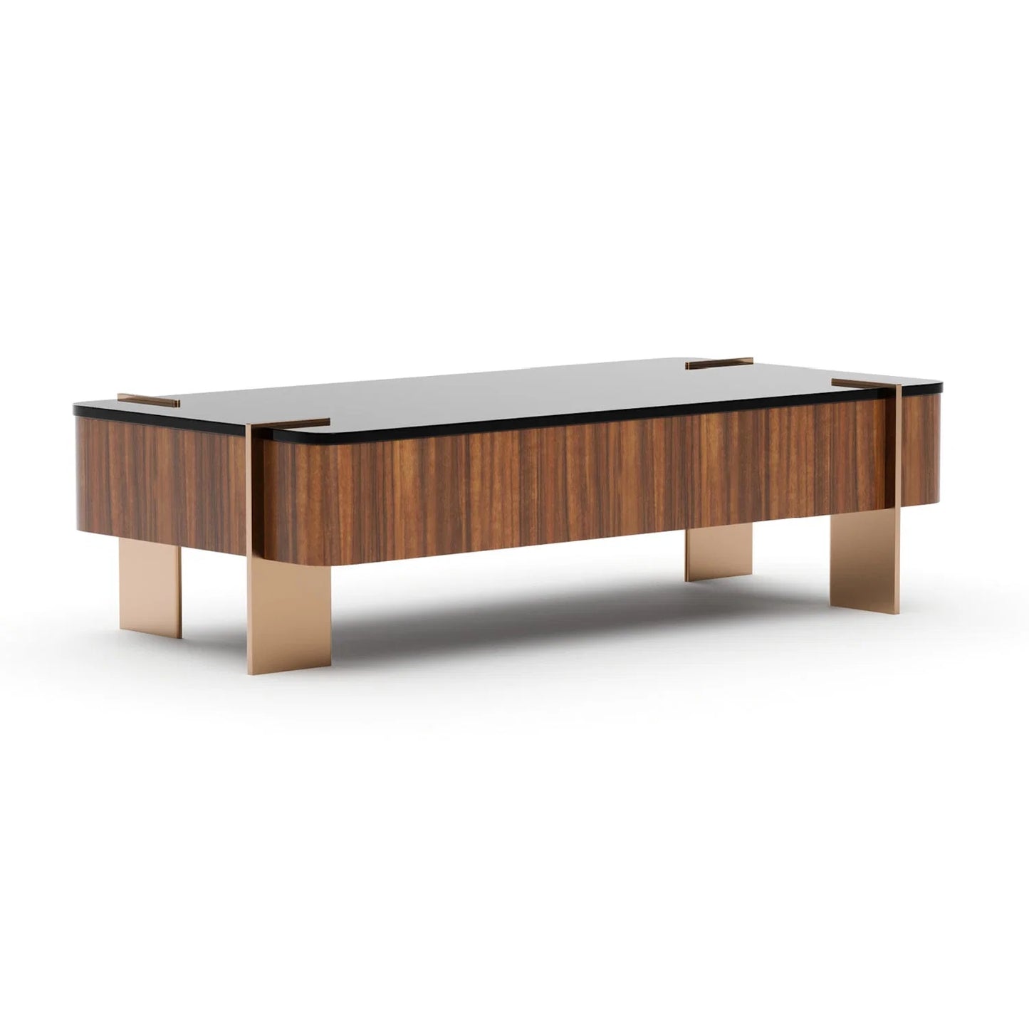 Luxury Walnut Coffee Table Modern Italian Style for Villa