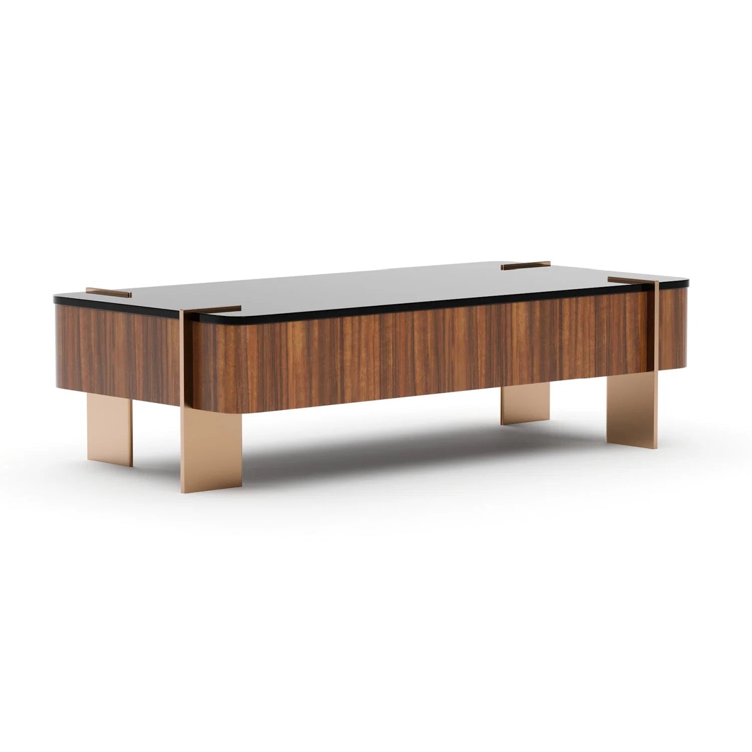 Luxury Walnut Coffee Table Modern Italian Style for Villa