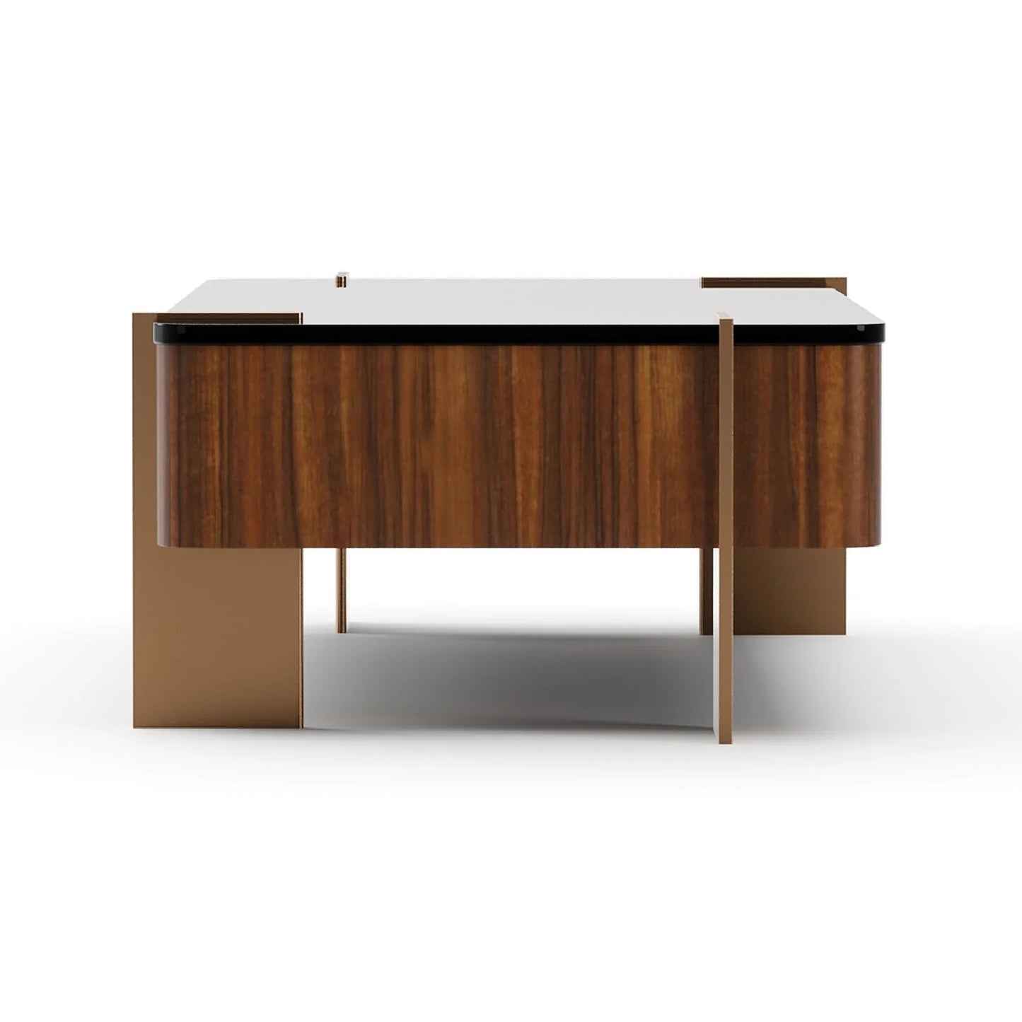 Luxury Walnut Coffee Table Modern Italian Style for Villa