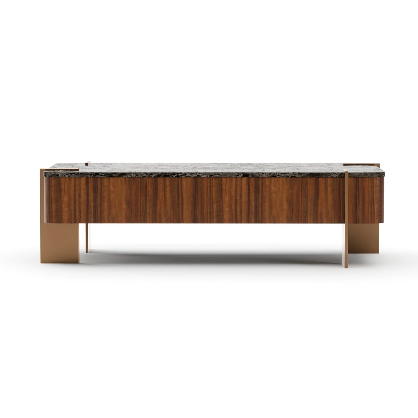 Luxury Walnut Coffee Table Modern Italian Style for Villa