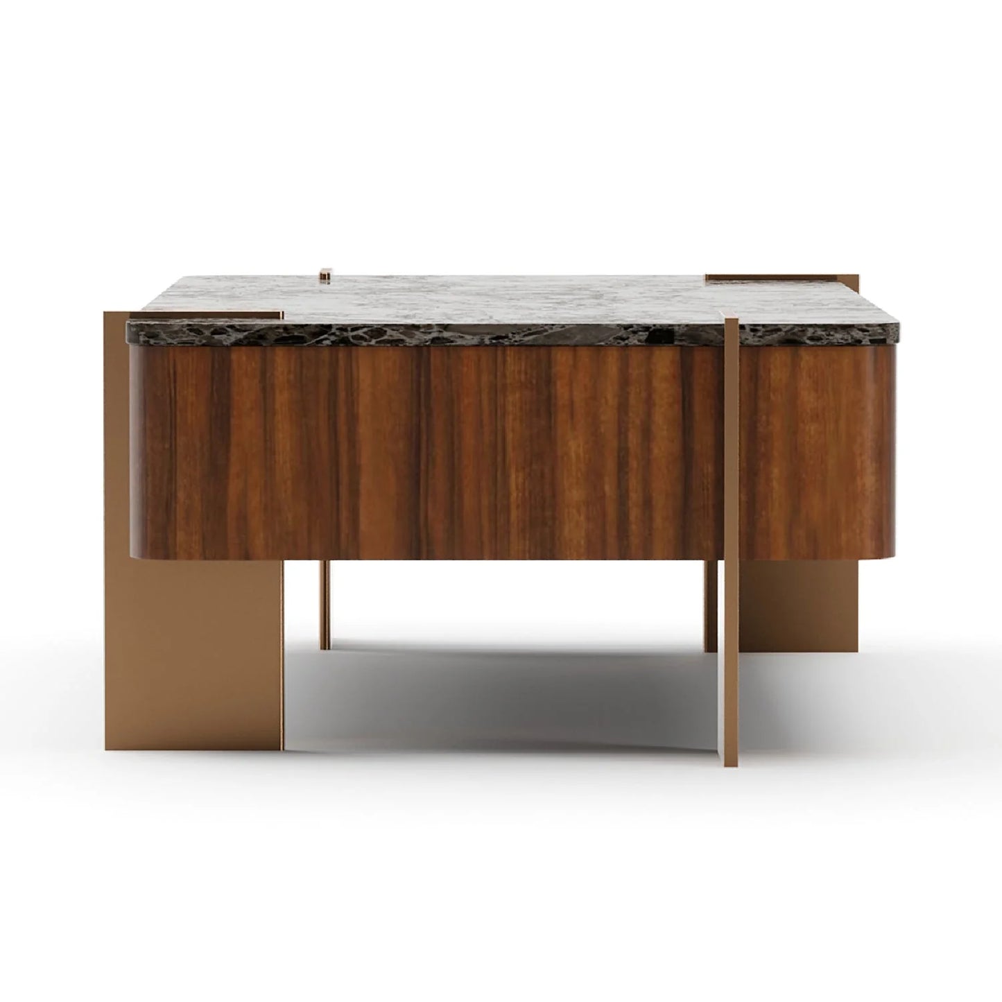 Luxury Walnut Coffee Table Modern Italian Style for Villa