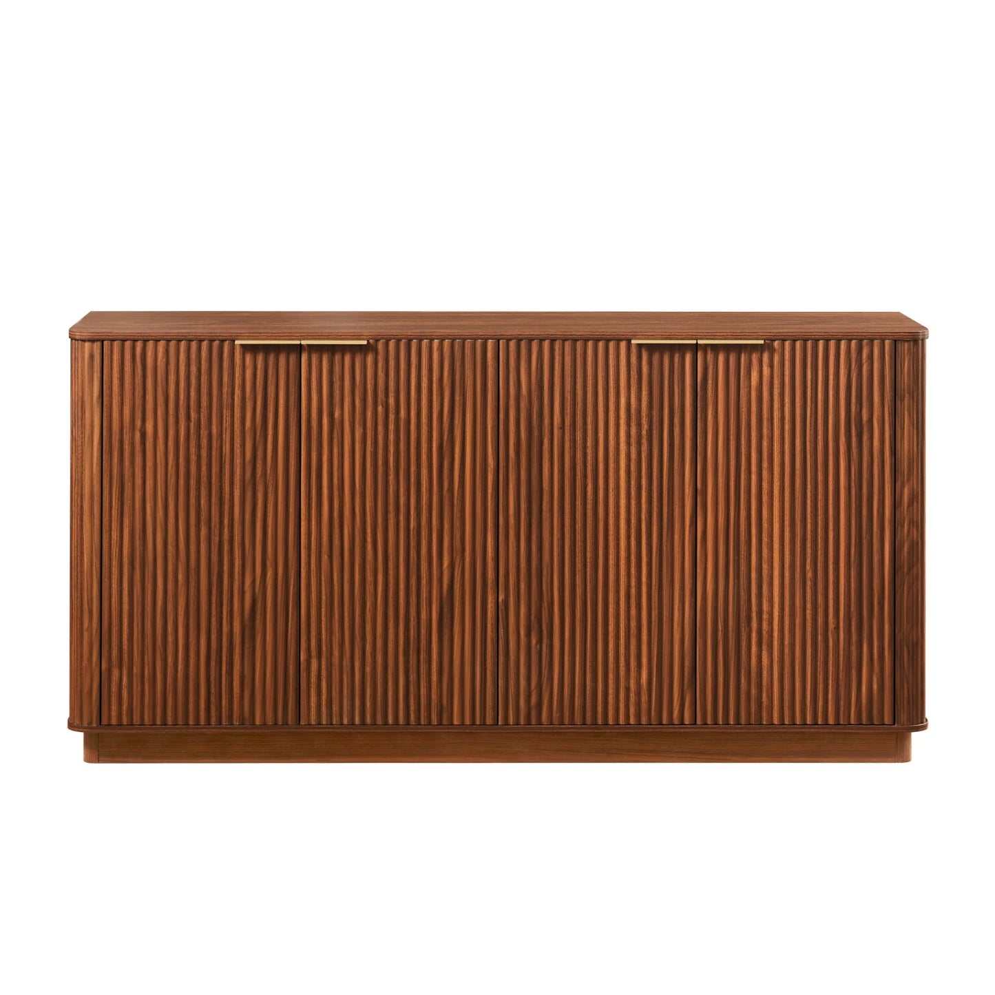 Luxury Walnut Curved Wave Sideboard European Style for Villa