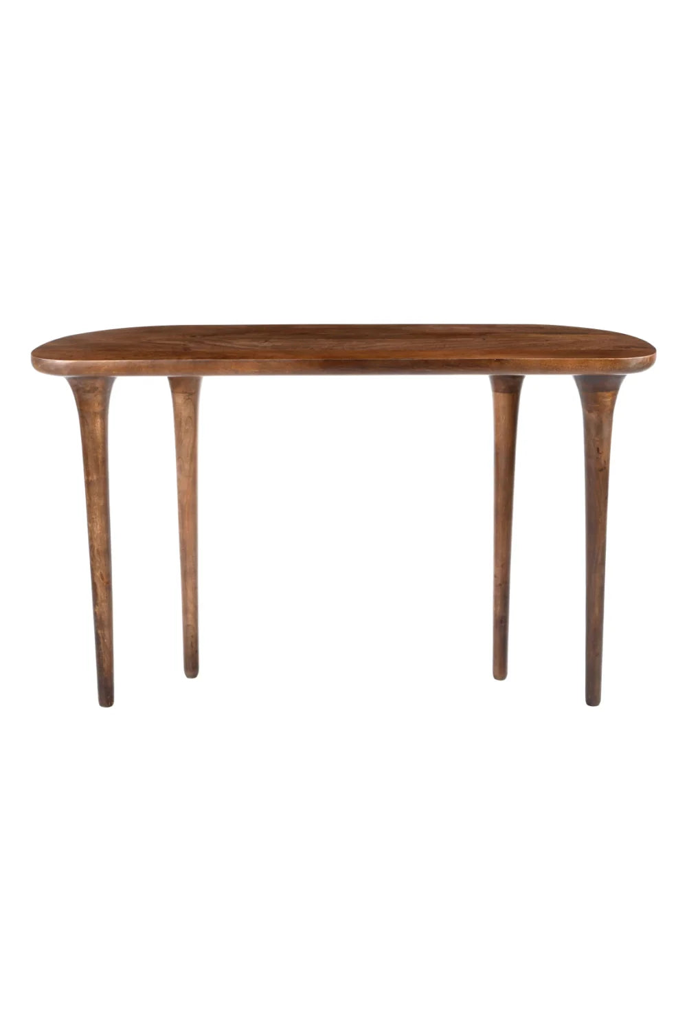 Luxury Walnut Finished Console Table Modern Italian Style for Villa