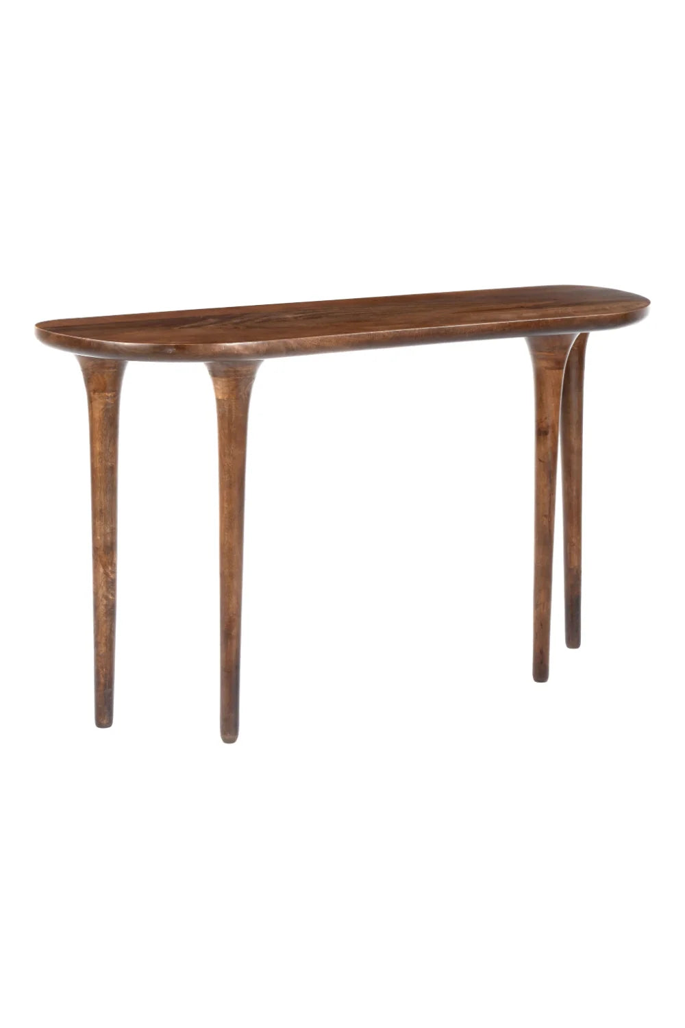 Luxury Walnut Finished Console Table Modern Italian Style for Villa