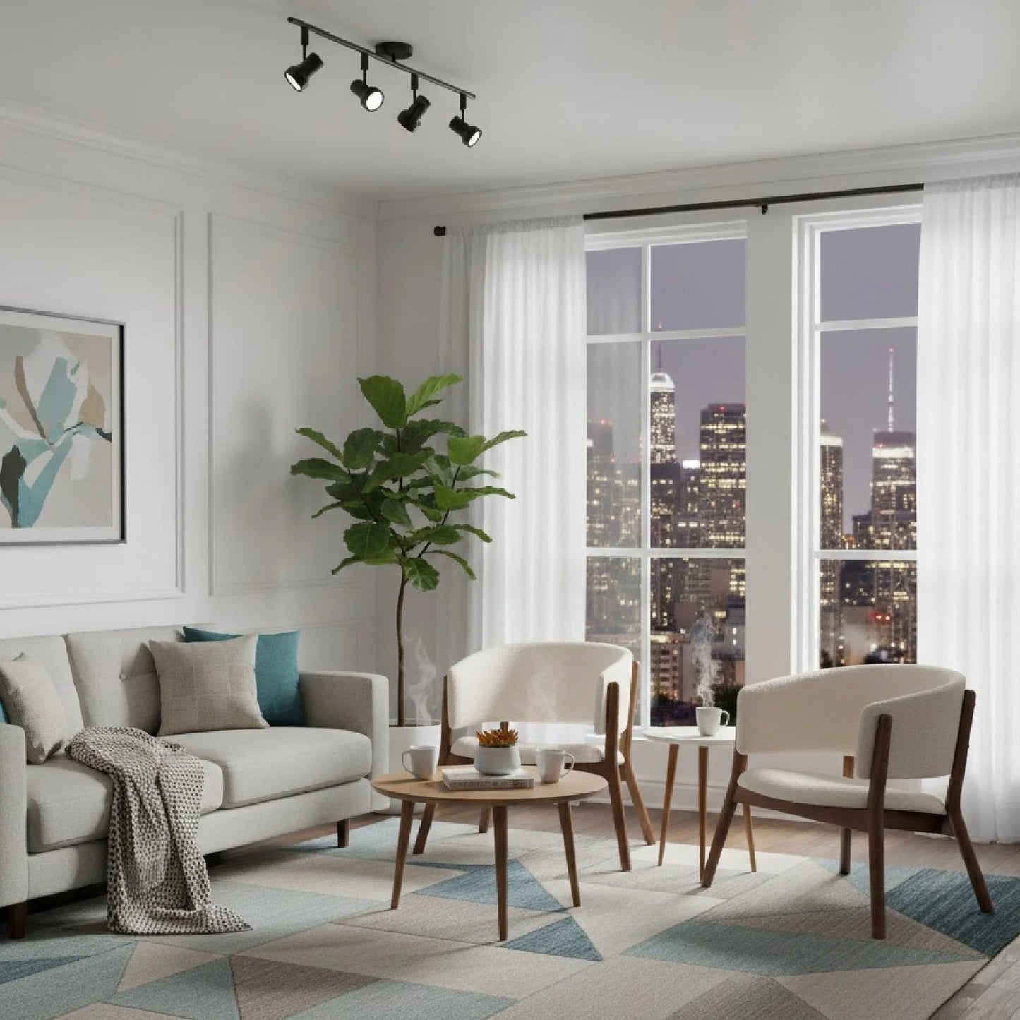 Luxury Walnut Framed Curved Accent Chairs Modern Italian Style for Villa