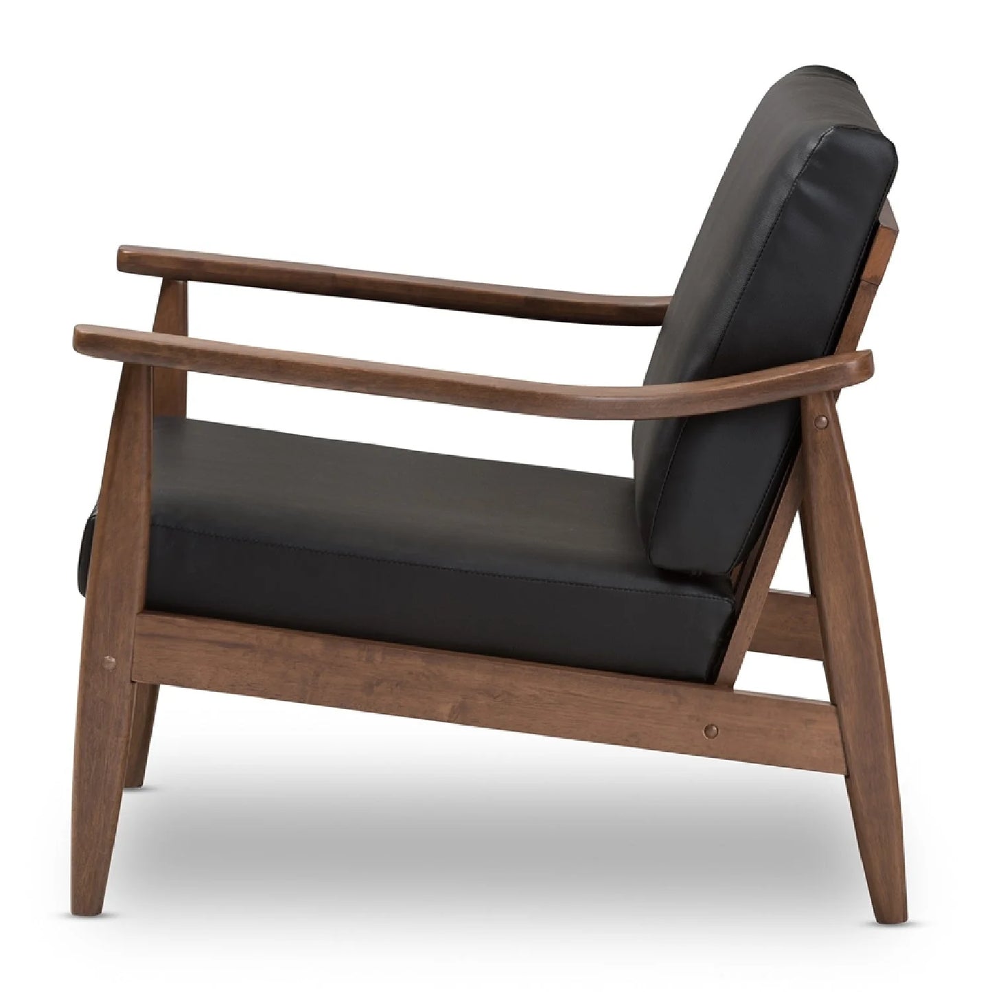 Luxury Walnut Framed Lounge Chair European Style for Villa