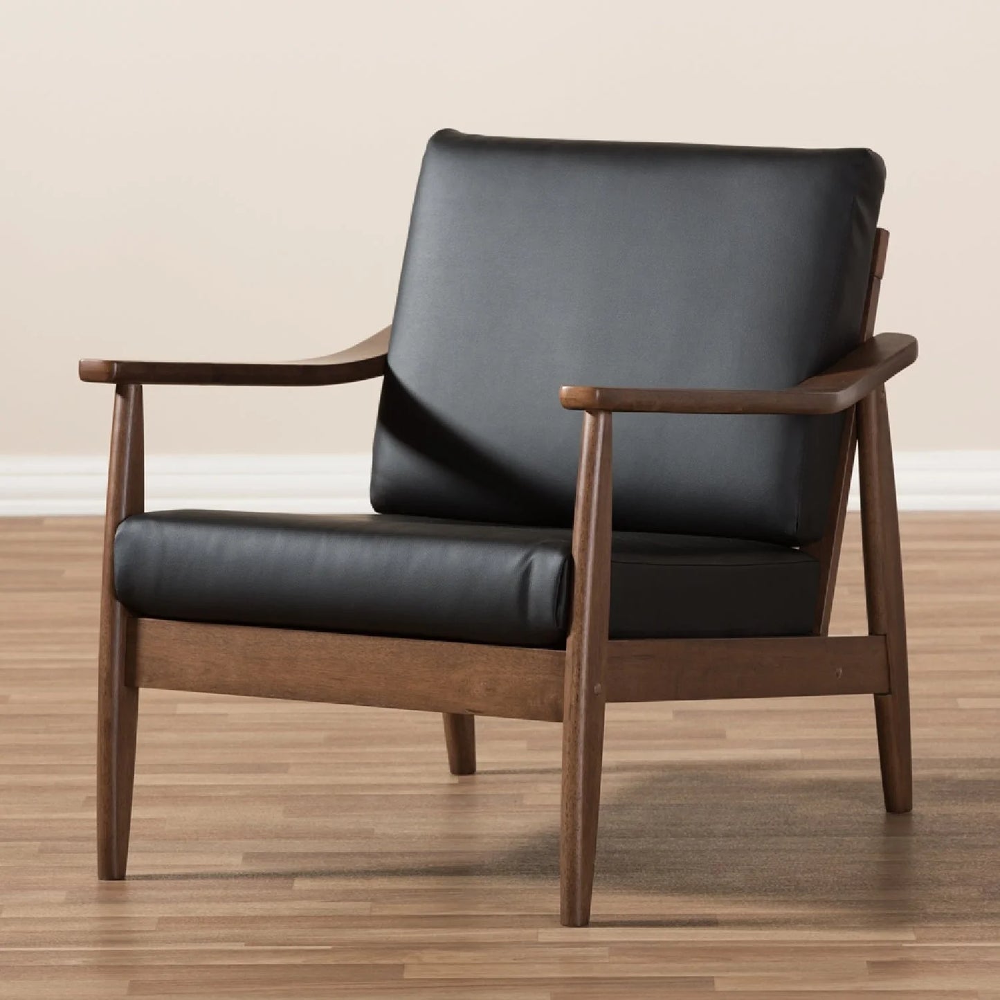 Luxury Walnut Framed Lounge Chair European Style for Villa