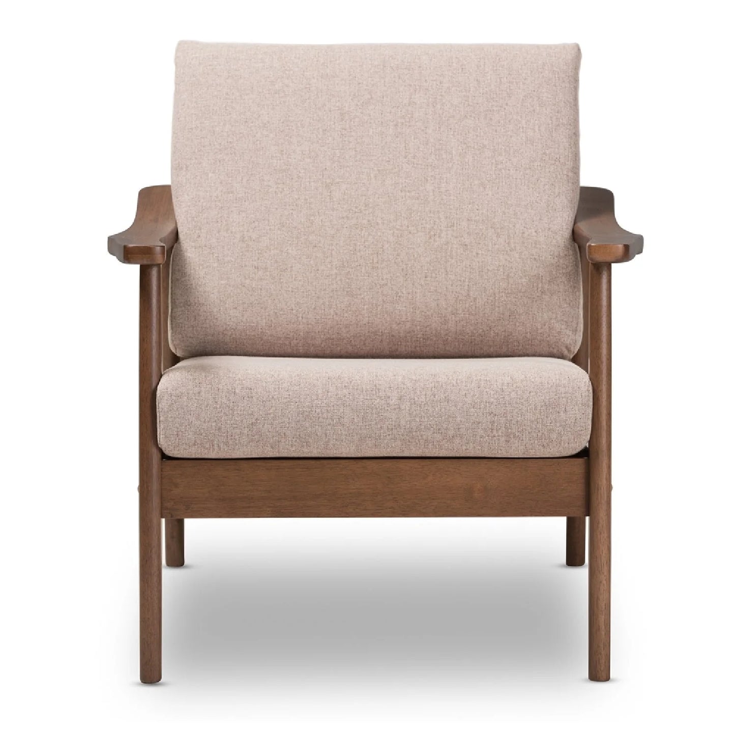 Luxury Walnut Framed Lounge Chair European Style for Villa