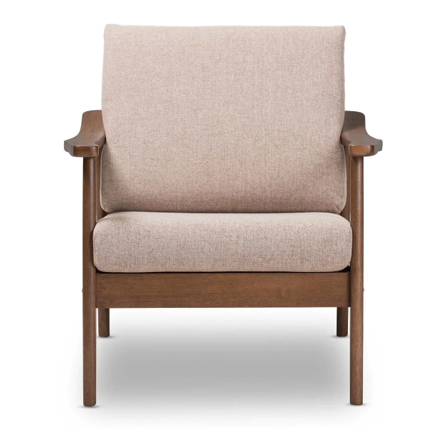 Luxury Walnut Framed Lounge Chair European Style for Villa