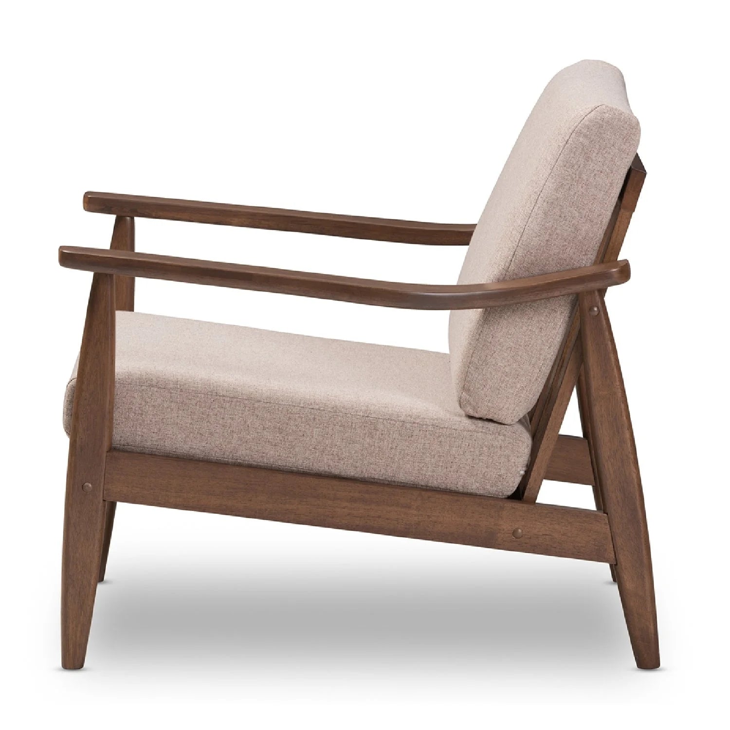 Luxury Walnut Framed Lounge Chair European Style for Villa