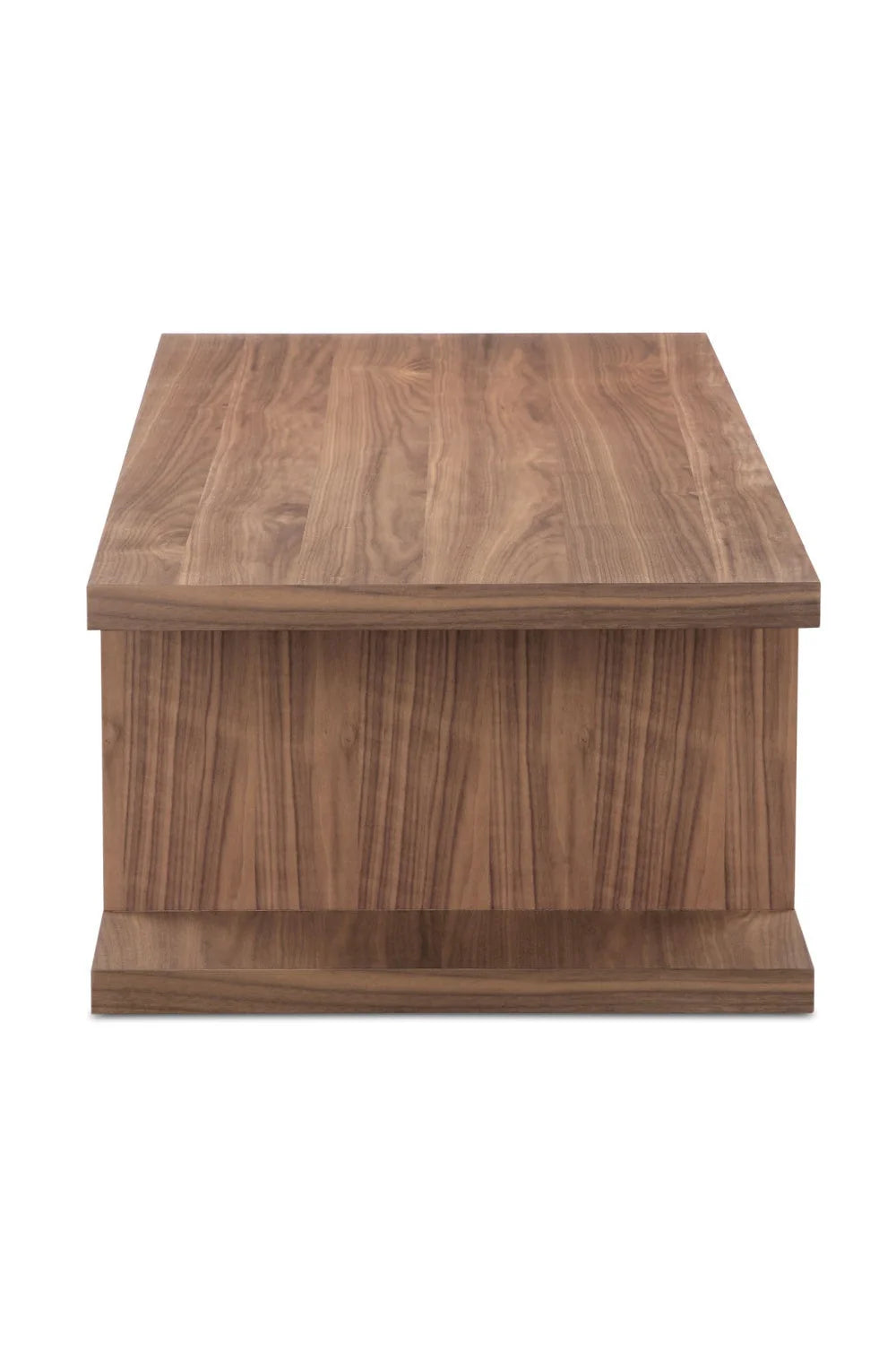 Luxury Walnut Open Storage Coffee Table Modern Italian Style for Villa