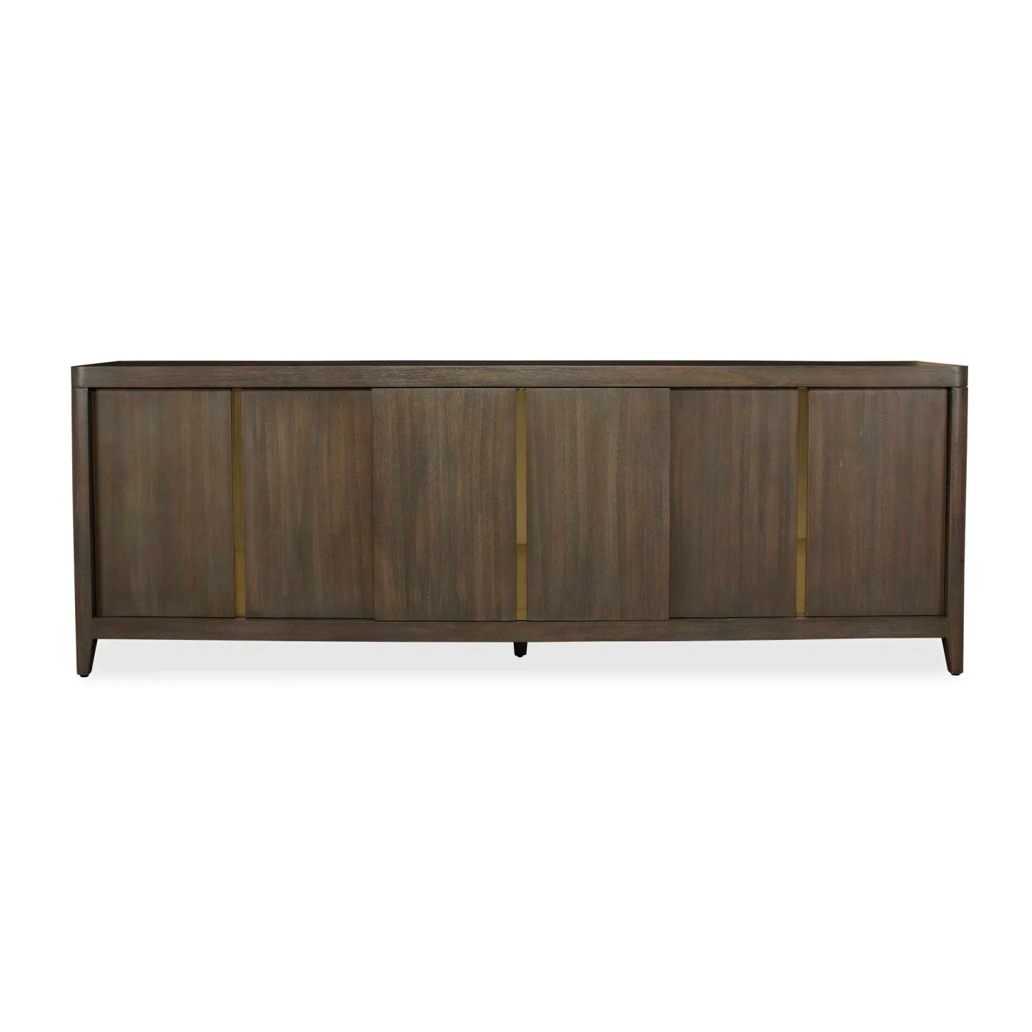 Luxury Walnut Sliding-Door Console Cabinet Modern Italian Style for Villa