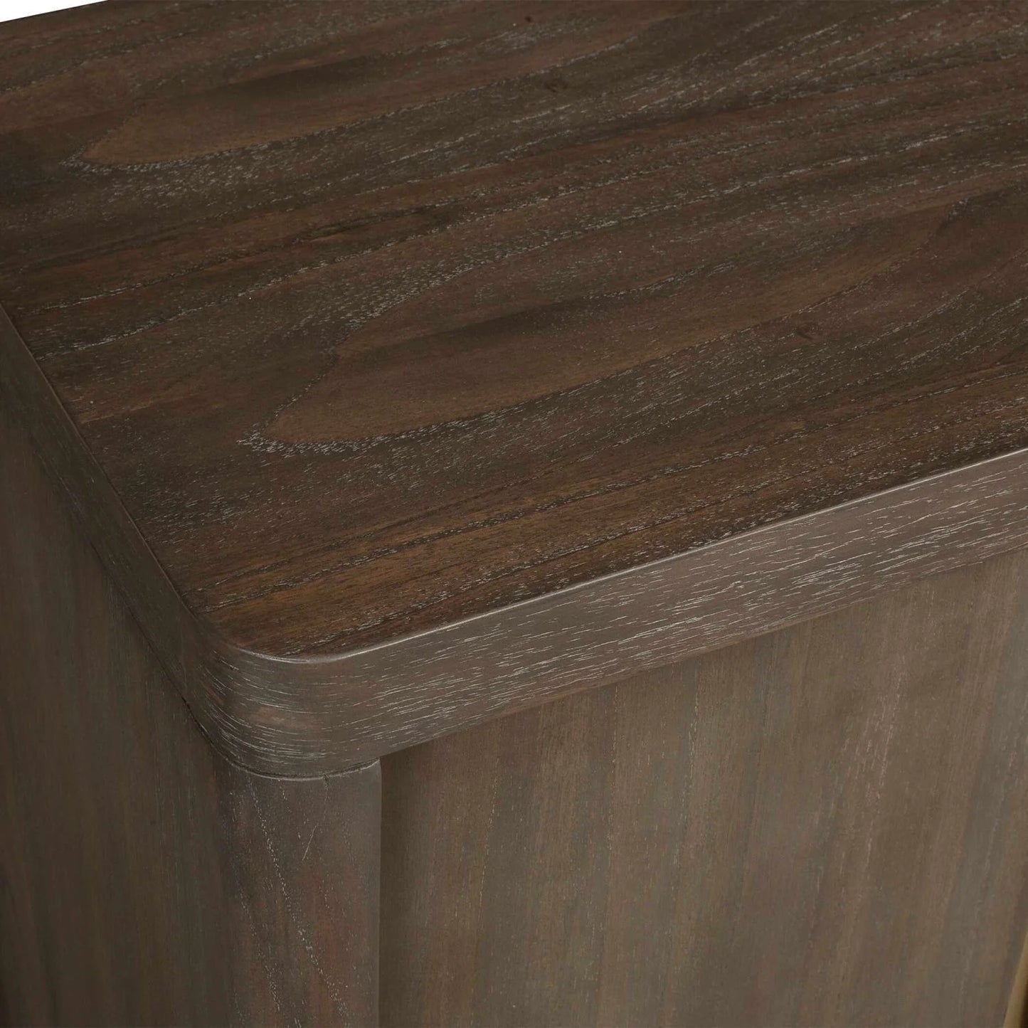 Luxury Walnut Sliding-Door Console Cabinet Modern Italian Style for Villa