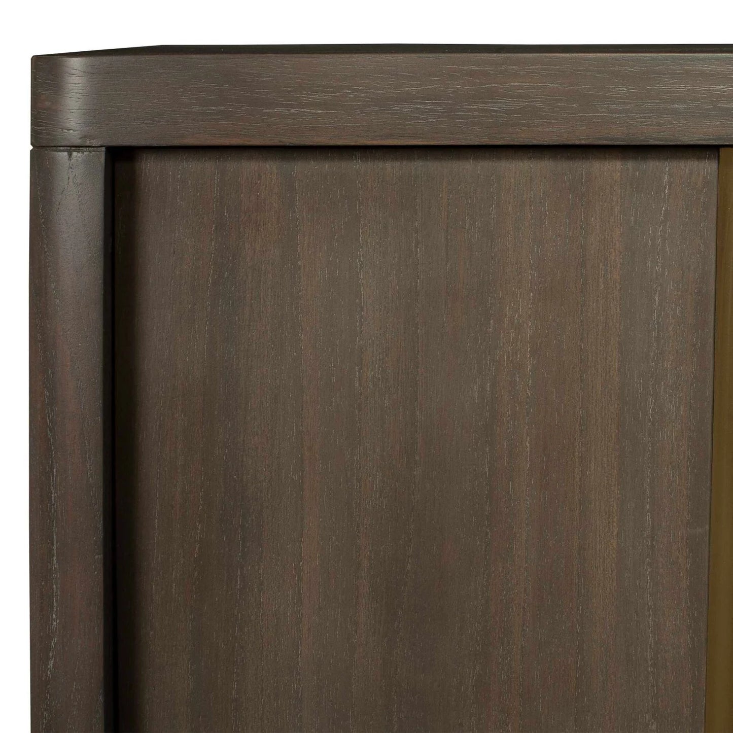 Luxury Walnut Sliding-Door Console Cabinet Modern Italian Style for Villa