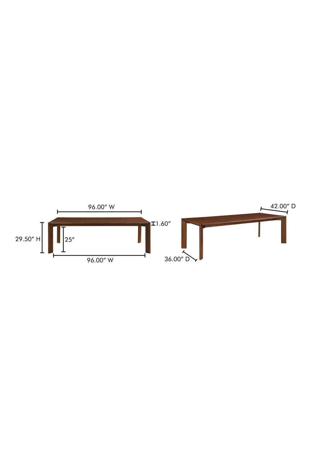 Luxury Walnut-Stained Ash Dining Table Modern Italian Style for Villa