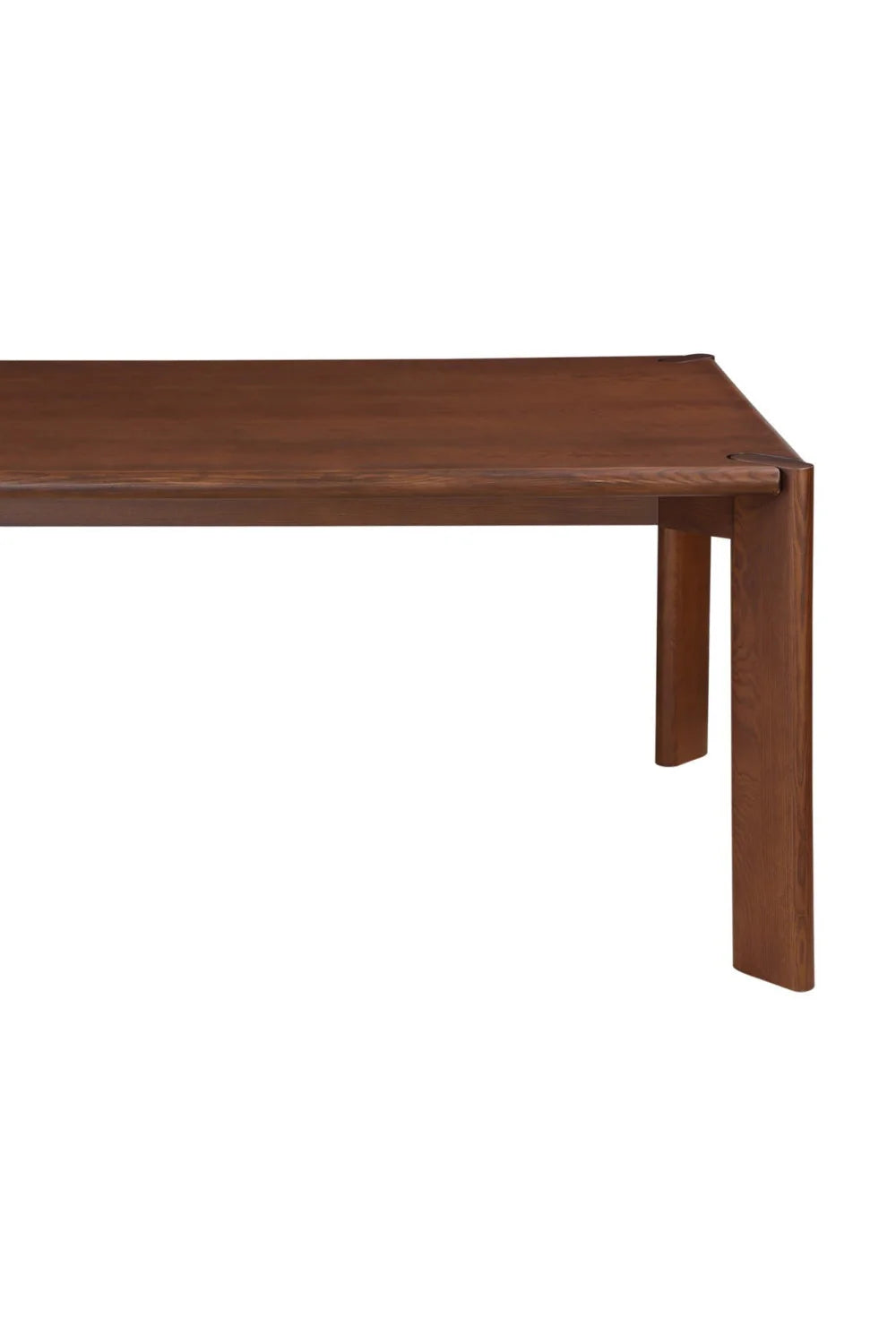 Luxury Walnut-Stained Ash Dining Table Modern Italian Style for Villa