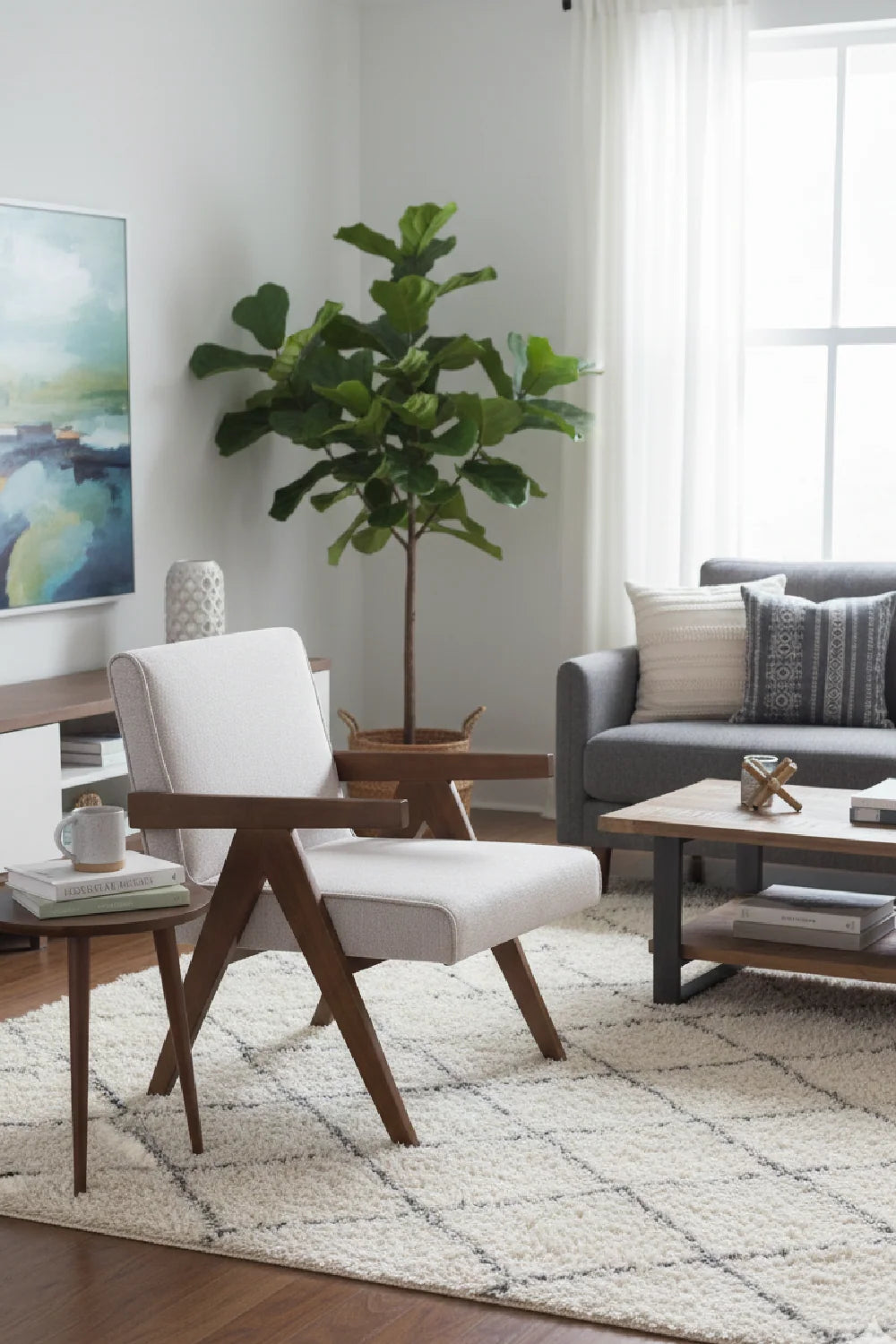 Luxury Walnut V-Leg Accent Chairs Modern Italian Style for Villa