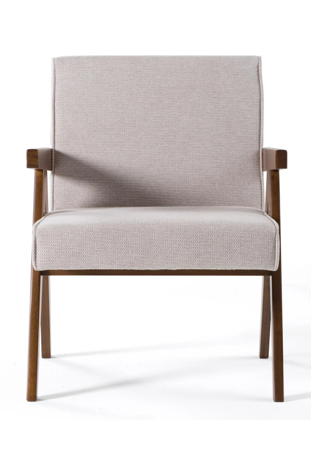 Luxury Walnut V-Leg Accent Chairs Modern Italian Style for Villa