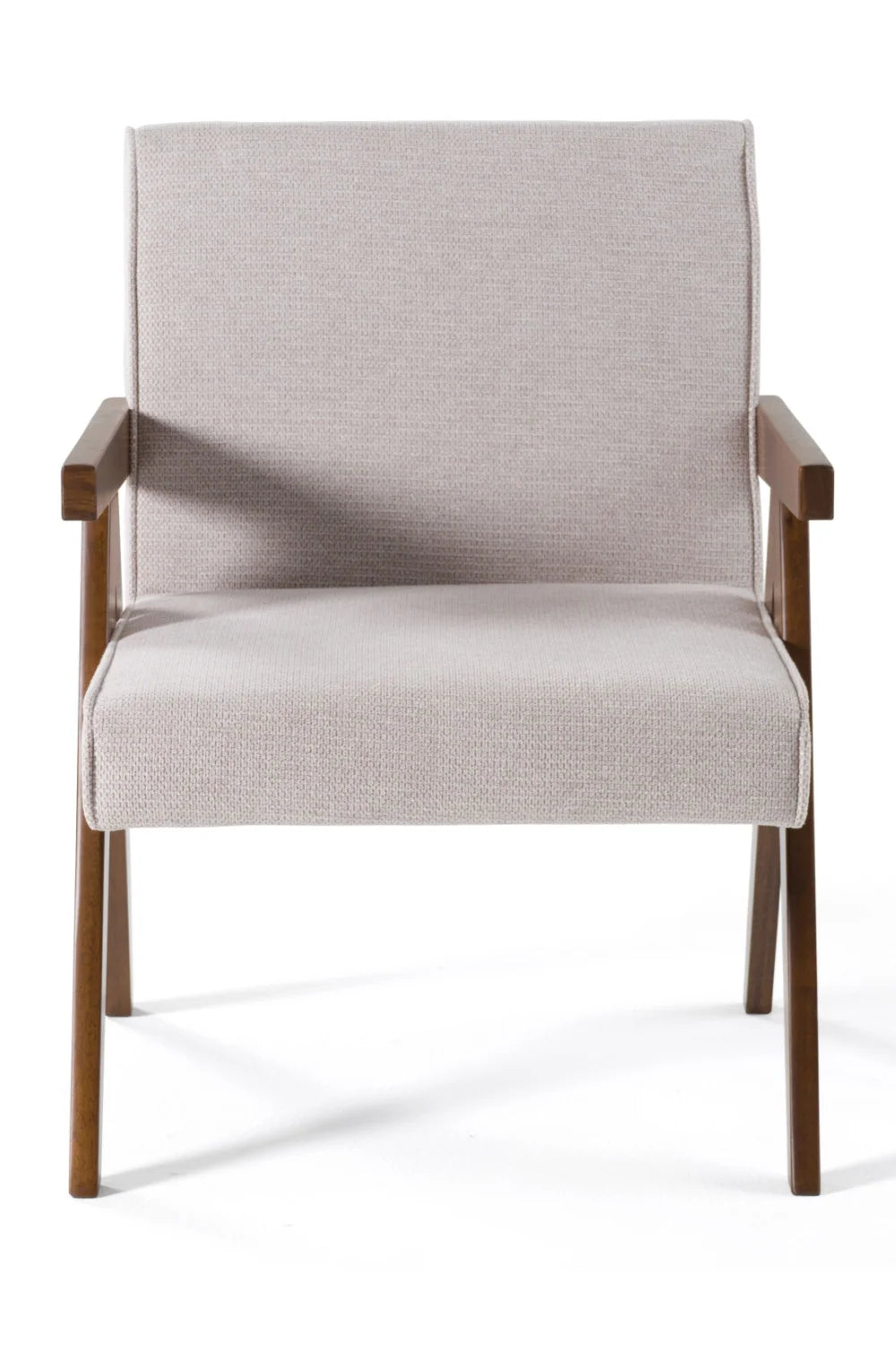 Luxury Walnut V-Leg Accent Chairs Modern Italian Style for Villa