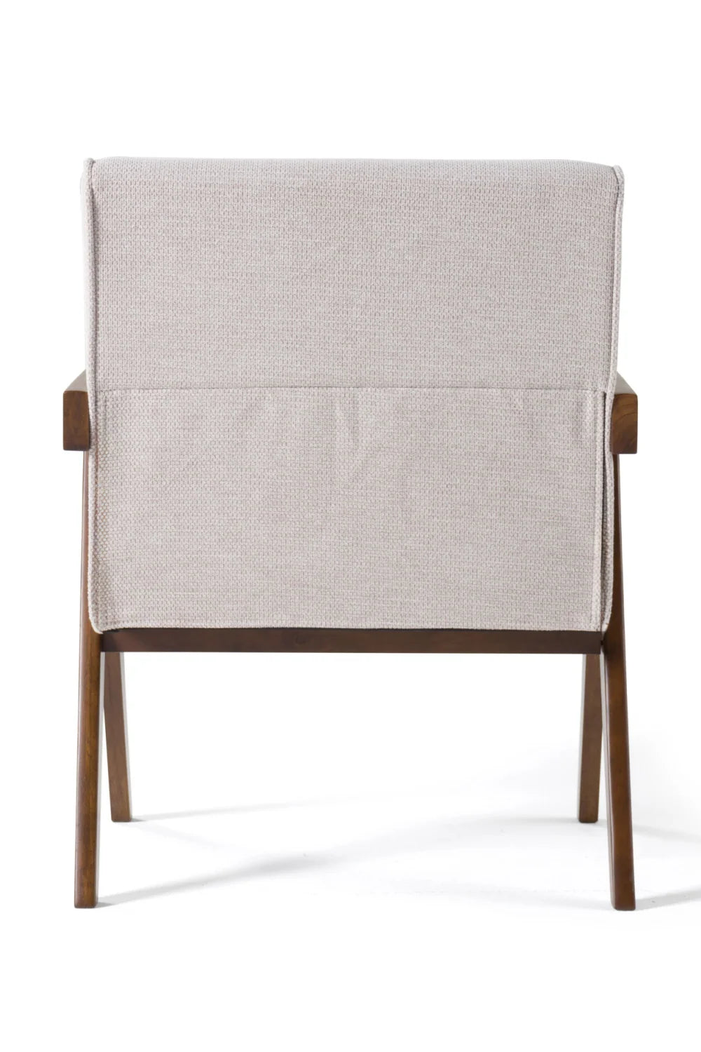 Luxury Walnut V-Leg Accent Chairs Modern Italian Style for Villa