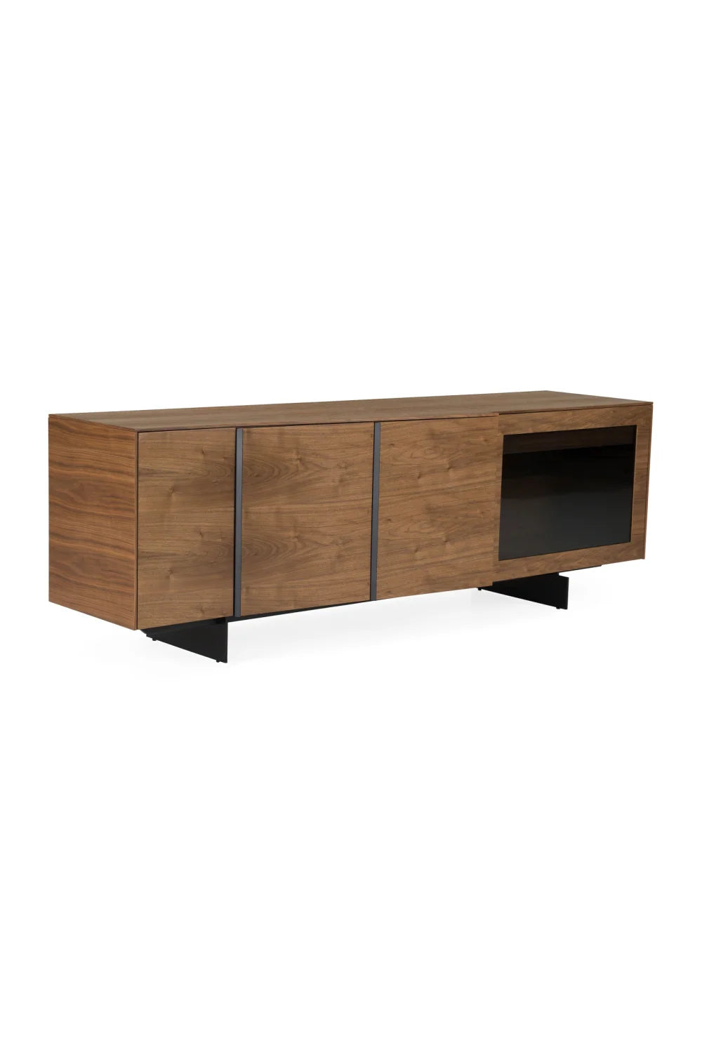 Luxury Walnut Veneer Sideboard European Style for Villa