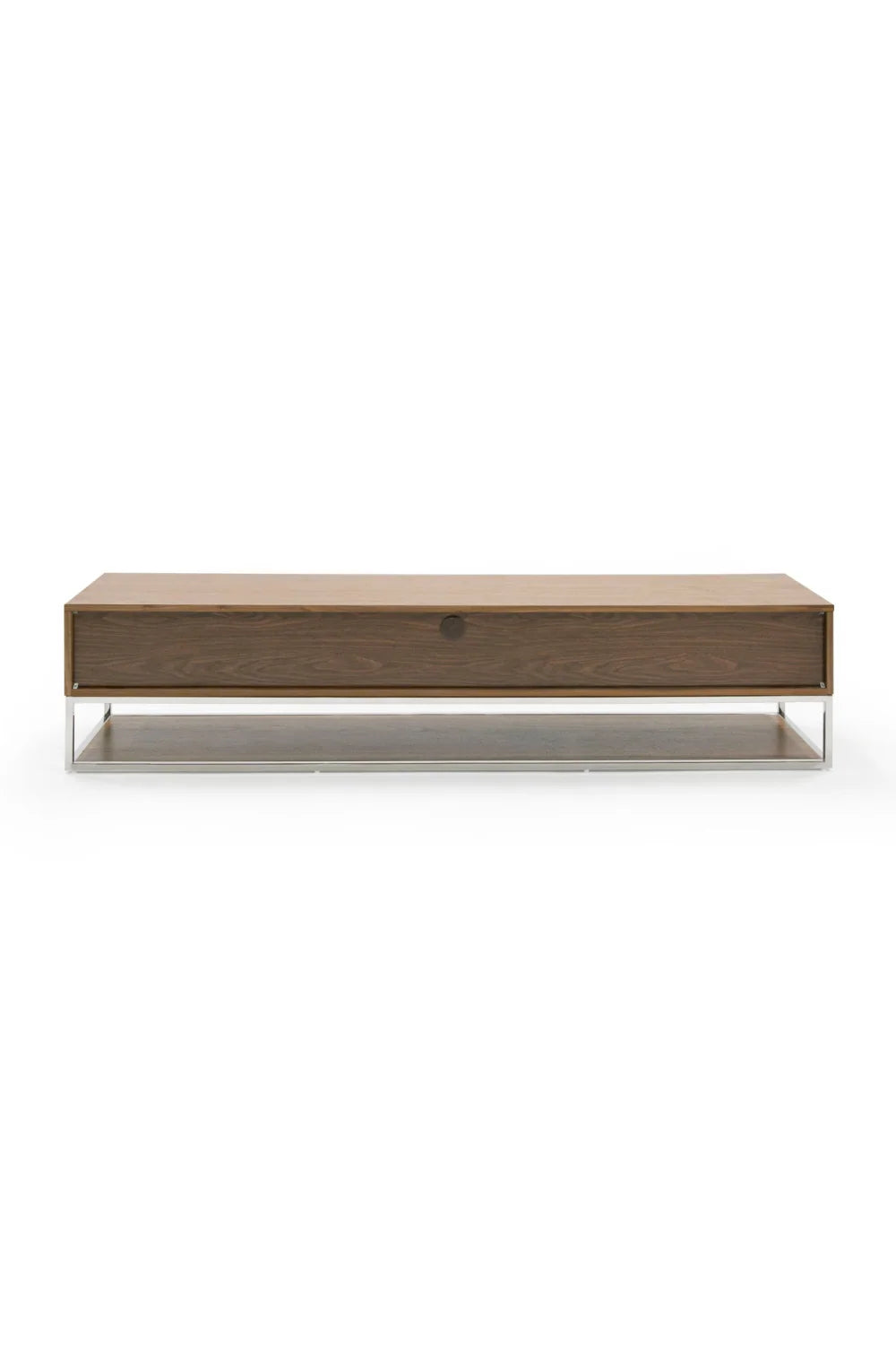Luxury Walnut Veneer TV Stand Modern Italian Style for Villa