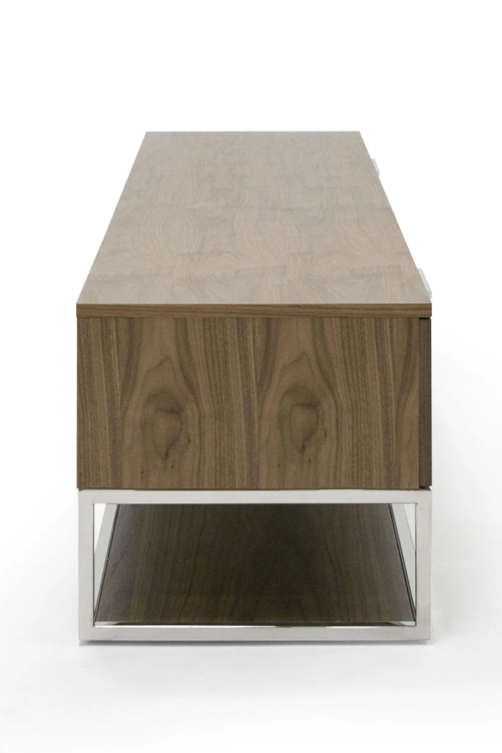Luxury Walnut Veneer TV Stand Modern Italian Style for Villa