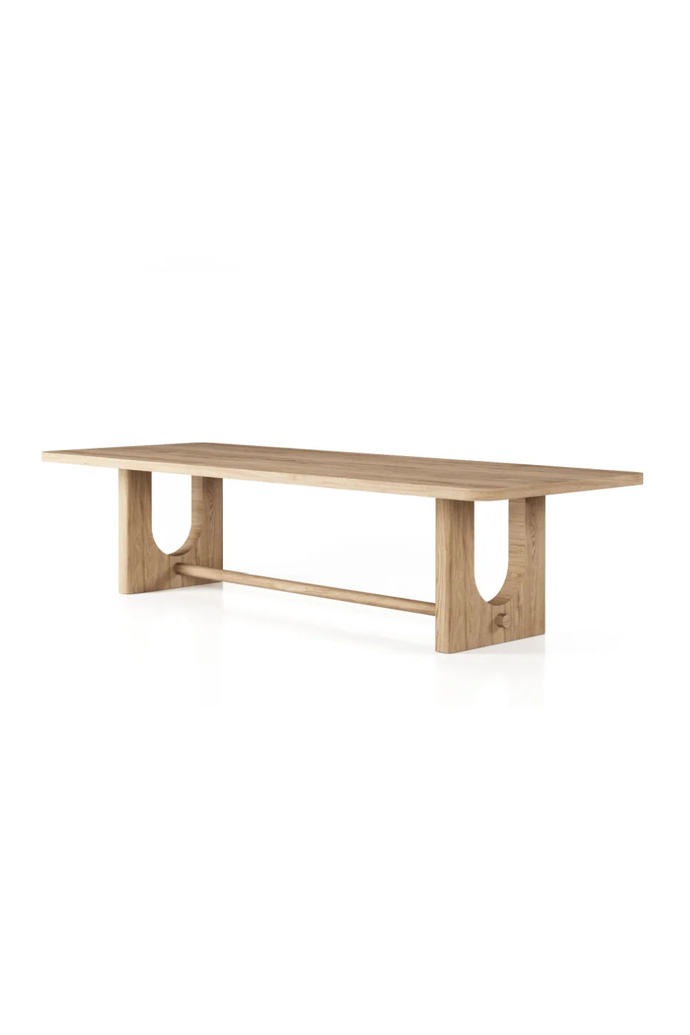 Luxury Walz Trestle Oak Dining Table Modern Italian Style for Villa