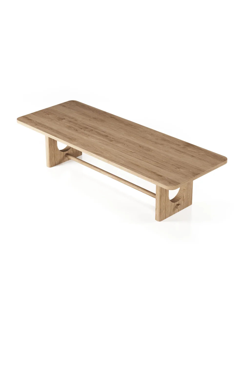 Luxury Walz Trestle Oak Dining Table Modern Italian Style for Villa